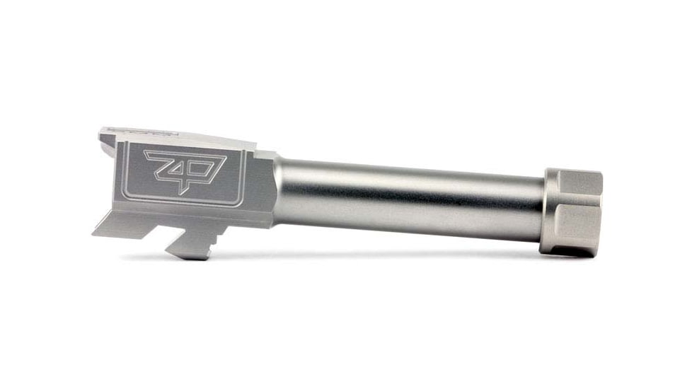 Zaffiri Precision Threaded Pistol Barrel, Glock 43/43X, 9mm Luger, 4 in, 1/2x28, Stainless Steel, ZP.43BTSS
