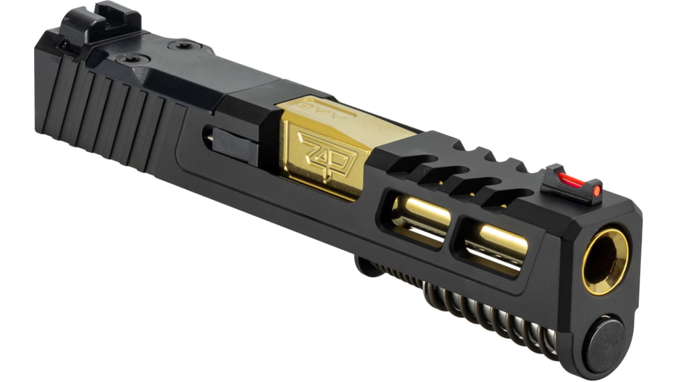 Zaffiri Precision Glock 43 ZPS.2 Complete Upper RMSc Cut, Gold, Black, ZPS.2.43.BLK.CU.2
