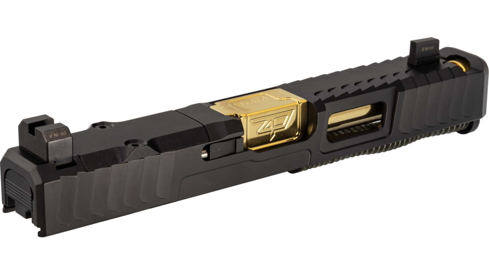 Zaffiri Precision IBS Glock 17 Gen 3 Complete Pistol Slide, PVD, Black/Gold, G17G3-IBS-RMR-BLK-CP-GLD