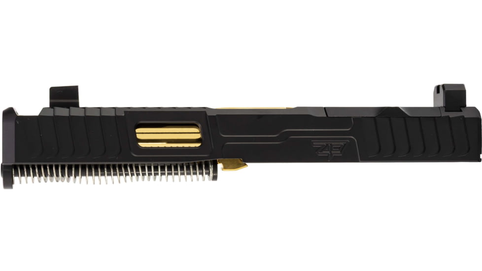 Zaffiri Precision IBS Glock 17 Gen 3 Complete Pistol Slide, PVD, Black/Gold, G17G3-IBS-RMR-BLK-CP-GLD