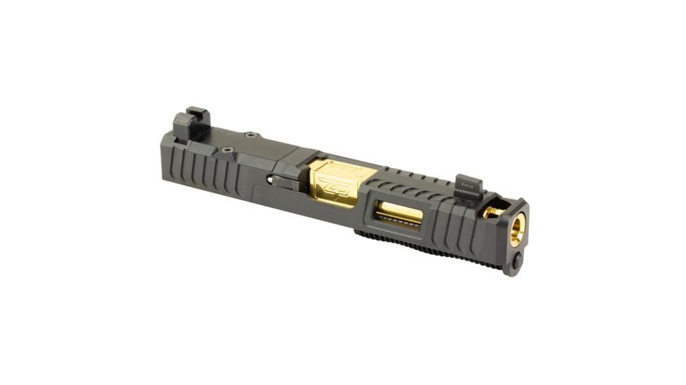 Zaffiri Precision IBS Glock 19 Gen 3 Complete Pistol Slide, PVD, Black/Gold, G19G3-IBS-RMR-BLK-CP-GLD