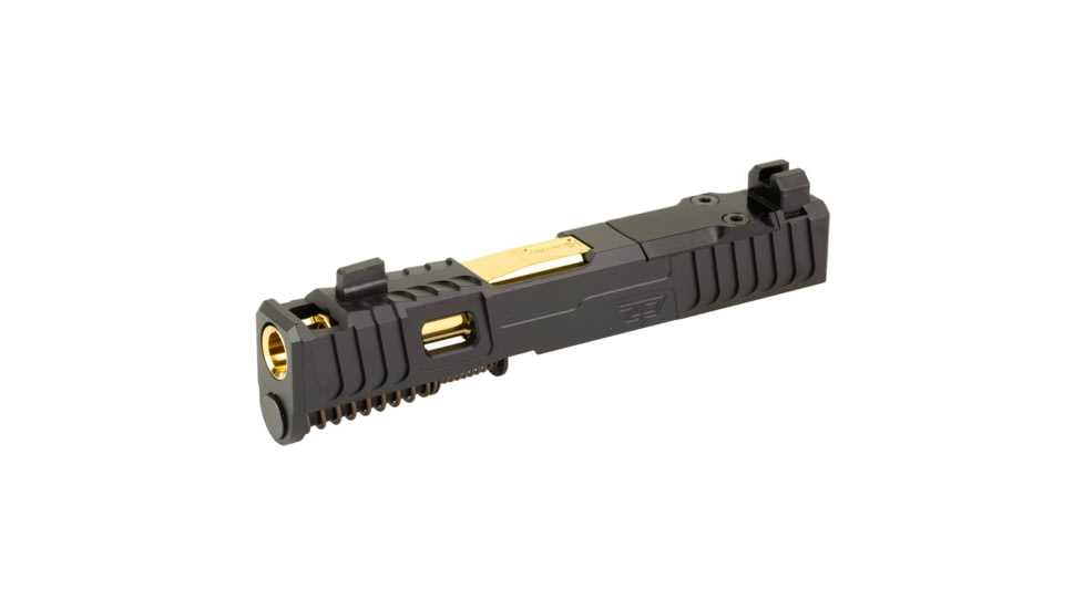 Zaffiri Precision IBS Glock 43X Complete Pistol Slide, PVD, Black/Gold, G43-IBS-RMSc-BLK-CP-GLD