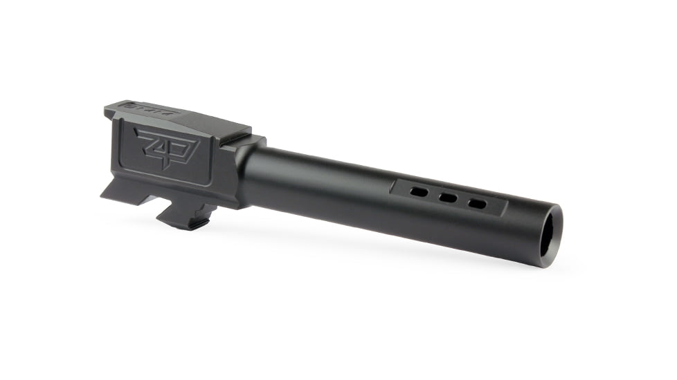 Zaffiri Precision Ported Flush and Crown Pistol Barrel, Glock 48, 9mm Caliber, Black Nitride, ZP.48BPBN