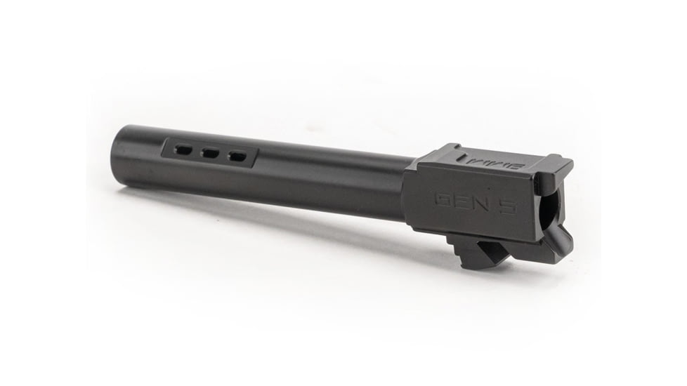 Zaffiri Precision Side Ported Glock 17 Gen 5 9mm Luger Non-Threaded Pistol Barrel, 4.42in, 1-10 RH Twist, Nitride, Black, BA-G17G5-SP-BN