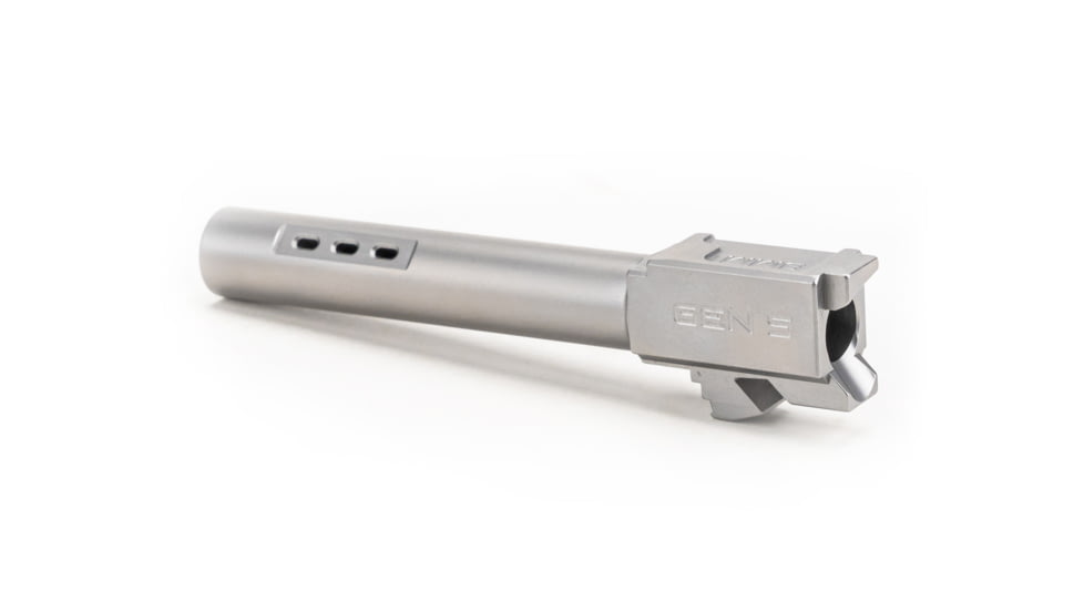 Zaffiri Precision Side Ported Glock 17 Gen 5 9mm Luger Non-Threaded Pistol Barrel, 4.42in, 1-10 RH Twist, Polished, Stainless, BA-G17G5-SP-SS