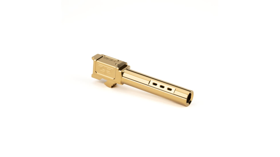 Zaffiri Precision Side Ported Glock 19 Gen 3, Glock 19 Gen 4 9mm Luger Non-Threaded Pistol Barrel, 3.90in, 1-10 RH Twist, PVD, Gold, BA-G19G14-SP-GLD
