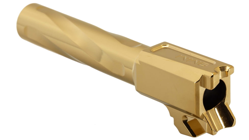 Zaffiri Precision Springfield Hellcat Pro Flush &amp; Crown Pistol Barrel, Twist 1-10, 416R Stainless Steel, Gold, ZP.HCPROBG