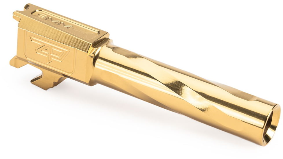 Zaffiri Precision Springfield Hellcat Pro Flush &amp; Crown Pistol Barrel, Twist 1-10, 416R Stainless Steel, Gold, ZP.HCPROBG