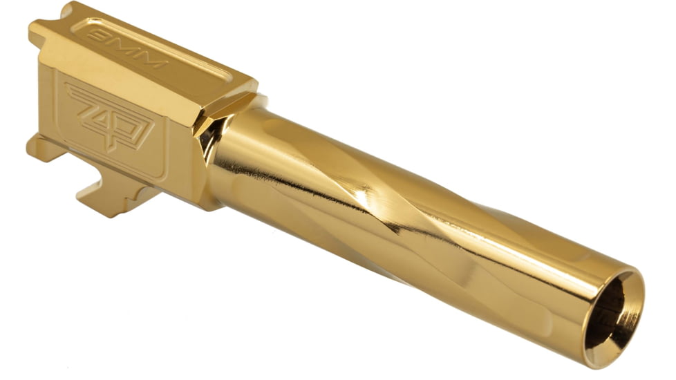 Zaffiri Precision Springfield Hellcat Pro Flush &amp; Crown Pistol Barrel, Twist 1-10, 416R Stainless Steel, Gold, ZP.HCPROBG