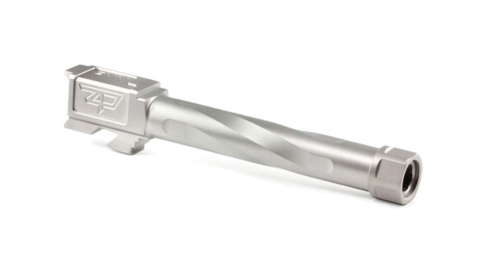 Zaffiri Precision Threaded Pistol Barrel, Glock 17 Gen 5, 9mm, 1/10 Twist, 1/2x28, 416R Stainless Steel, Stainless Steel, ZP.17G5BTSS