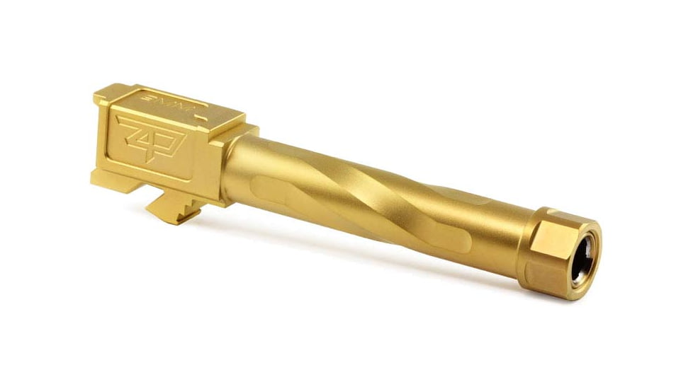 Zaffiri Precision Threaded Pistol Barrel, Glock 17 Gen 5, 9mm, 1/10 Twist, 1/2x28, 416R Stainless Steel, Titanium Nitride, ZP.17G5BTG