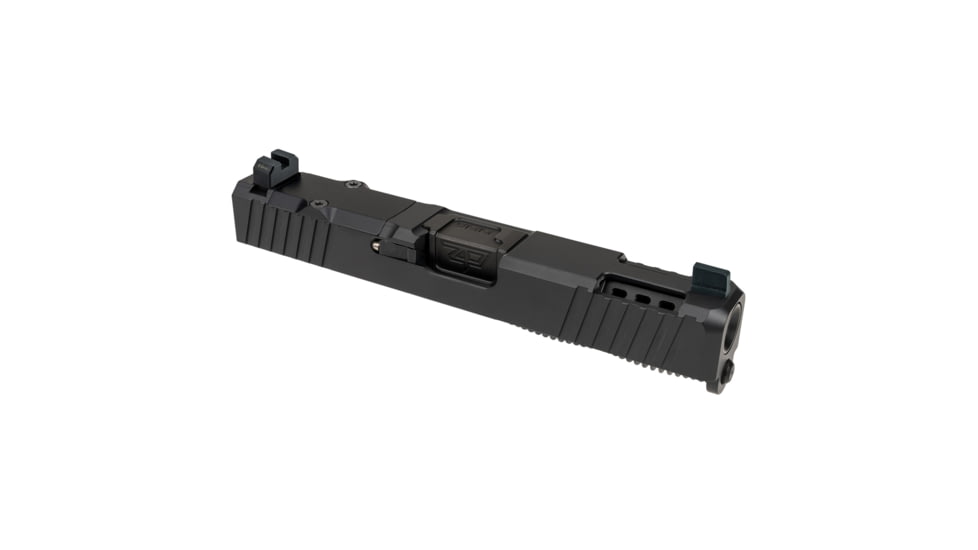 Zaffiri Precision Z Series Ported Glock 19 Gen 3 Complete Pistol Slide, Nitride, Black/Black, G19G3-ZP-RMR-BLK-SP-BN