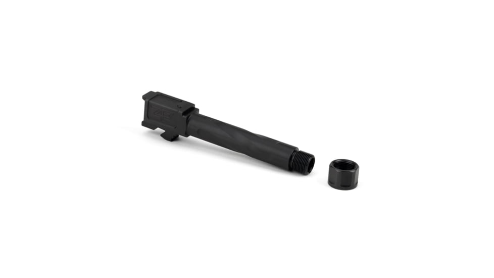 Zaffiri Precision Glock 19 Gen 3, Glock 19 Gen 4 9mm Luger Threaded Pistol Barrel, 4.50in, 1-10 RH Twist, Nitride, Black, BA-G19G15-TH-BN
