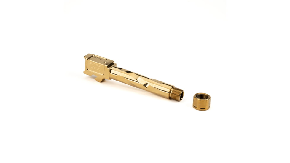 Zaffiri Precision Glock 19 Gen 3, Glock 19 Gen 4 9mm Luger Threaded Pistol Barrel, 4.50in, 1-10 RH Twist, PVD, Gold, BA-G19G15-TH-GLD