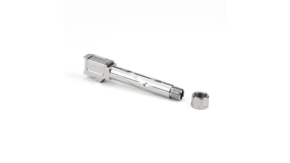 Zaffiri Precision Glock 19 Gen 3, Glock 19 Gen 4 9mm Luger Threaded Pistol Barrel, 4.50in, 1-10 RH Twist, Polished, Stainless, BA-G19G15-TH-SS