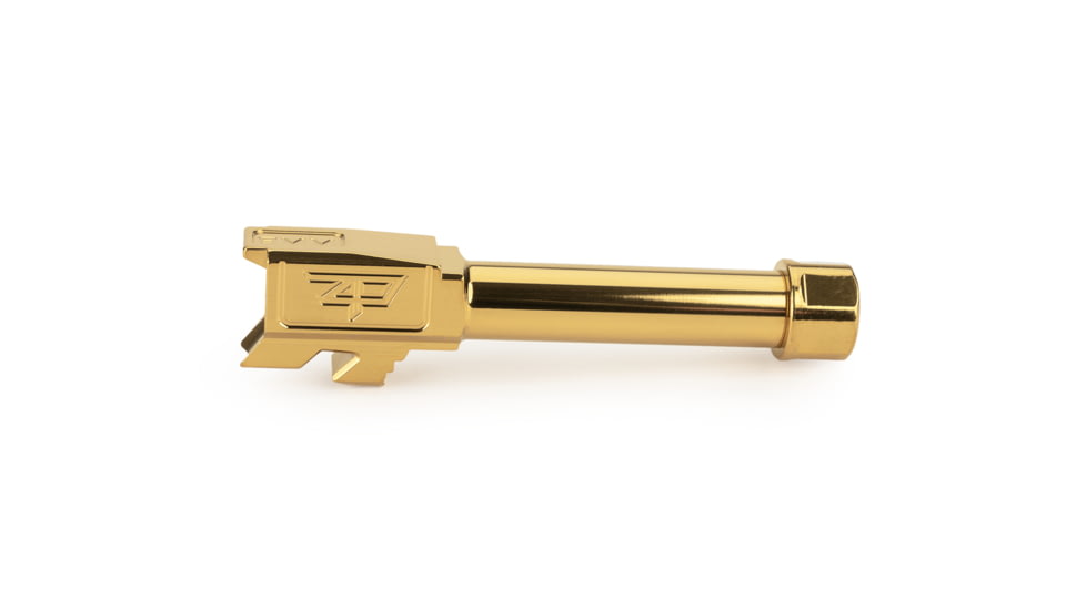 Zaffiri Precision Glock 43X 9mm Luger Threaded Pistol Barrel, 3.90in, 1-10 RH Twist, PVD, Gold, BA-G43-TH-GLD