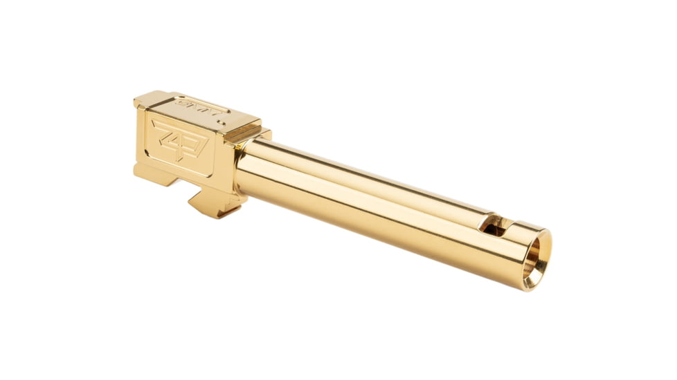 Zaffiri Precision IBS Glock 17 Gen 3, Glock 17 Gen 4 9mm Luger Non-Threaded Pistol Barrel, 4.37in, 1-10 RH Twist, PVD, Gold, BA-G17G14-CP-GLD