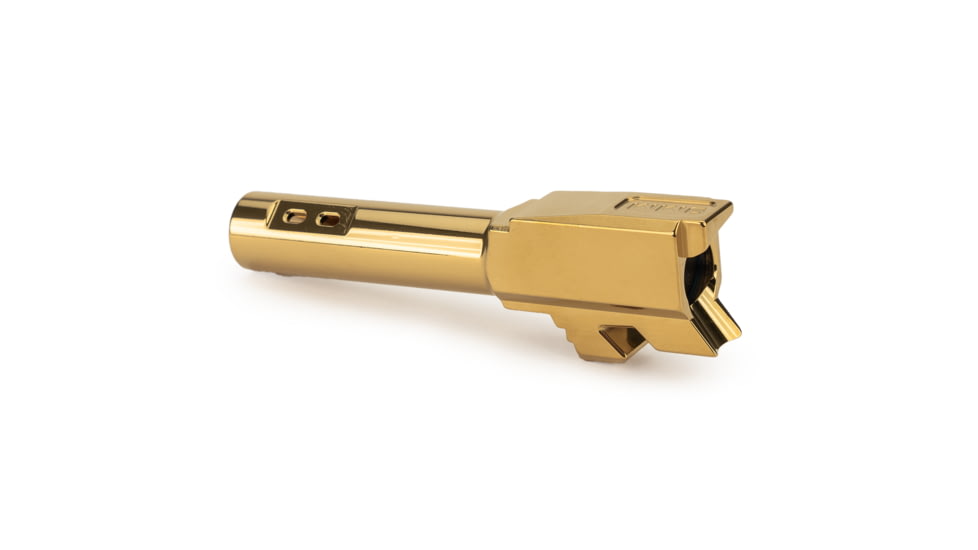 Zaffiri Precision Side Ported Glock 43X 9mm Luger Non-Threaded Pistol Barrel, 3.06in, 1-10 RH Twist, PVD, Gold, BA-G43-SP-GLD