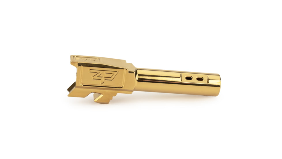 Zaffiri Precision Side Ported Glock 43X 9mm Luger Non-Threaded Pistol Barrel, 3.06in, 1-10 RH Twist, PVD, Gold, BA-G43-SP-GLD