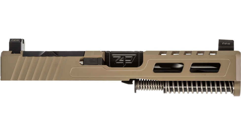 Zaffiri Precision ZPS2 Glock 19 Gen 5 Complete Pistol Slide, Nitride, Flat Dark Earth/Black, G19G5-ZPS2-RMR-FDE-FC-BN