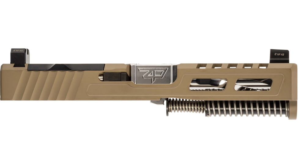 Zaffiri Precision ZPS2 Glock 19 Gen 5 Complete Pistol Slide, Polished, Flat Dark Earth/Stainless, G19G5-ZPS2-RMR-FDE-FC-SS