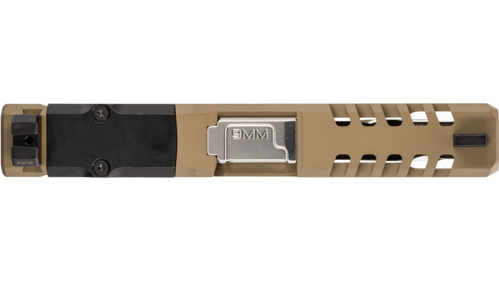 Zaffiri Precision ZPS2 Glock 19 Gen 5 Complete Pistol Slide, Polished, Flat Dark Earth/Stainless, G19G5-ZPS2-RMR-FDE-FC-SS
