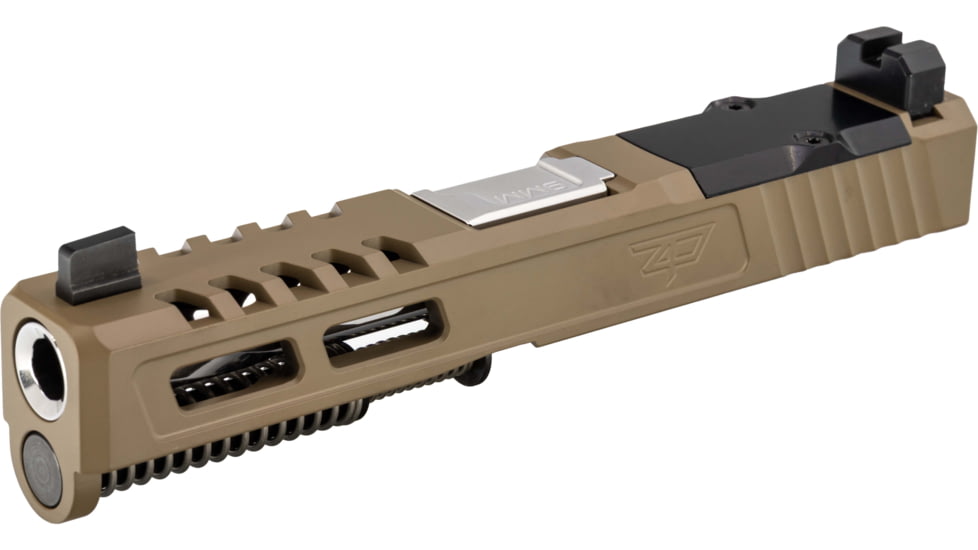 Zaffiri Precision ZPS2 Glock 19 Gen 5 Complete Pistol Slide, Polished, Flat Dark Earth/Stainless, G19G5-ZPS2-RMR-FDE-FC-SS