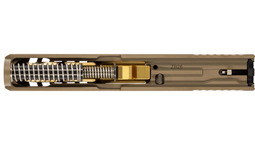 Zaffiri Precision ZPS2 Glock 19 Gen 5 Complete Pistol Slide, PVD, Flat Dark Earth/Gold, G19G5-ZPS2-RMR-FDE-FC-GLD
