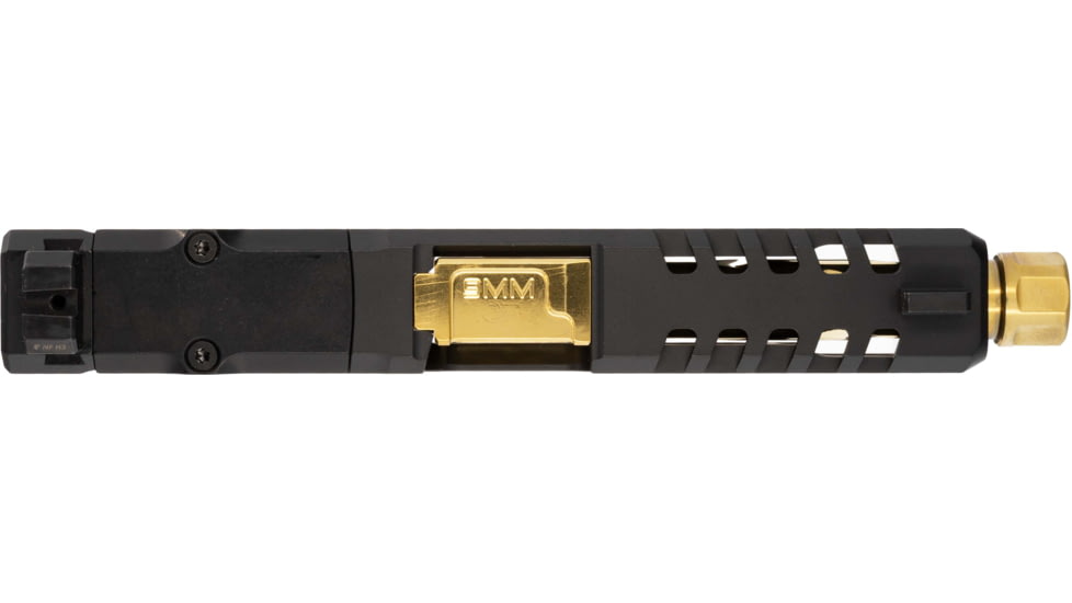 Zaffiri Precision ZPS2 Glock 19 Gen 5 Threaded Complete Pistol Slide, PVD, Black/Gold, G19G5-ZPS2-RMR-BLK-TH-GLD