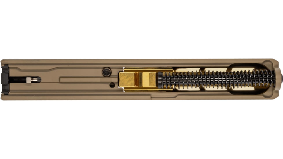 Zaffiri Precision ZPS3 Ported Glock 19 Gen 3 Complete Pistol Slide, PVD, Flat Dark Earth/Gold, G19G3-ZPS3-RMR-FDE-TP-GLD