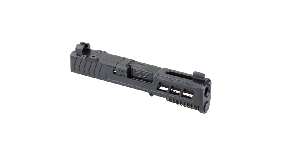 Zaffiri Precision ZPS3 Ported Glock 43X Complete Pistol Slide, Nitride, Black/Black, G43-ZPS3-RMSc-BLK-TP-BN