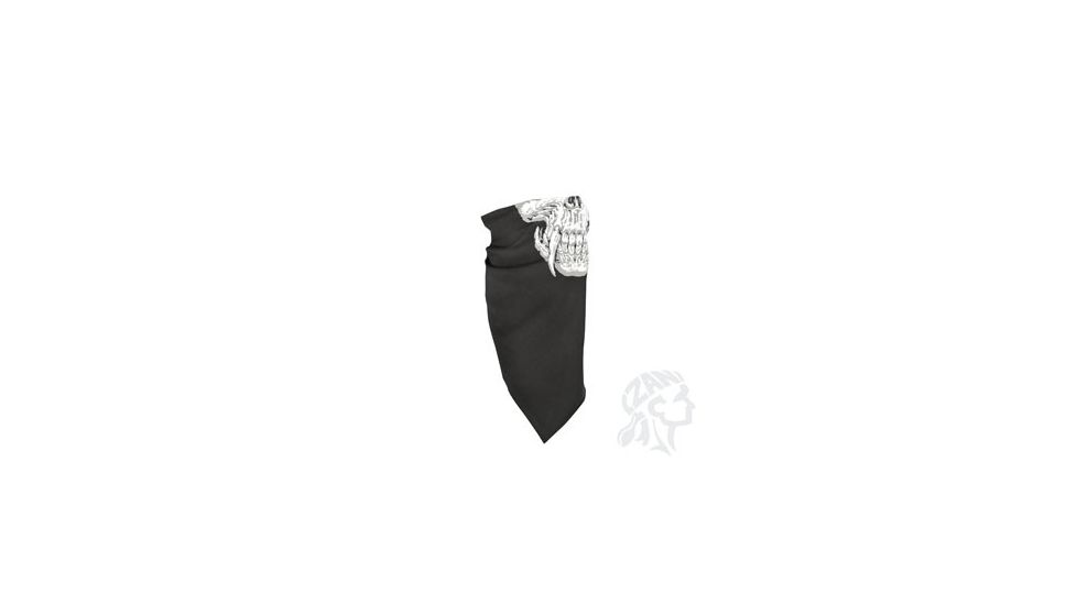 Zan Headgear 3-IN-1 Bandanna, Bamboo-Cotton, Skull w- Fangs BH003