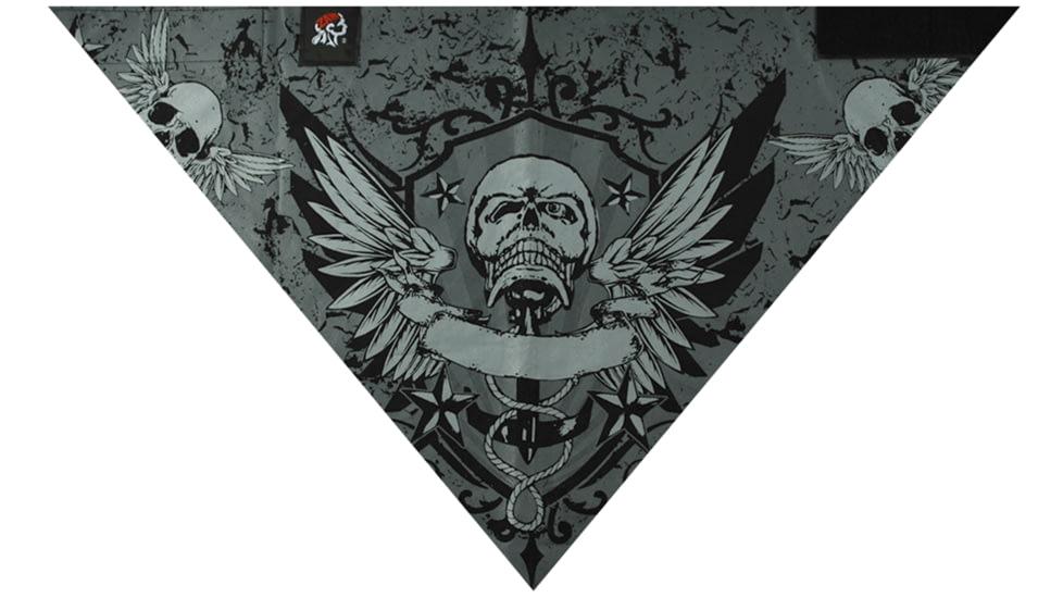 Zan Headgear 3-in-1 Headband System Velcro Bandana, Pirate Crest BV013