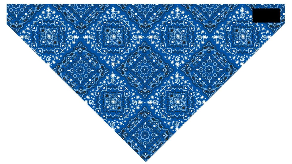 Zan Headgear 3-in-1 Headband System Velcro Bandanna Navy Paisley BV002