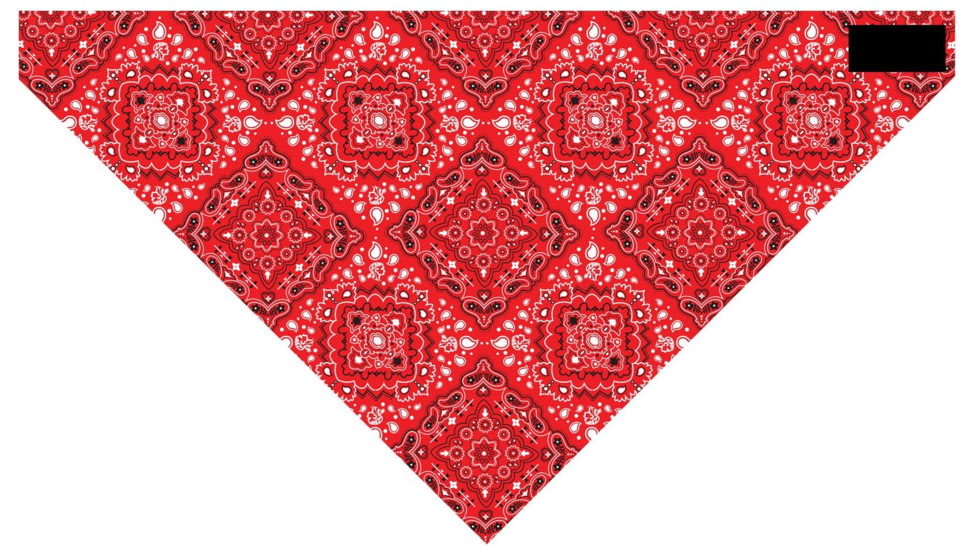 Zan Headgear 3-in-1 Headband System Velcro Bandanna Red Paisley BV003