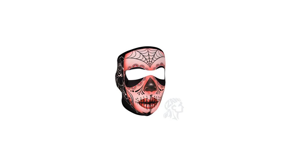 Zan Headgear Full Mask, Neoprene, Sugar Skull WNFM082