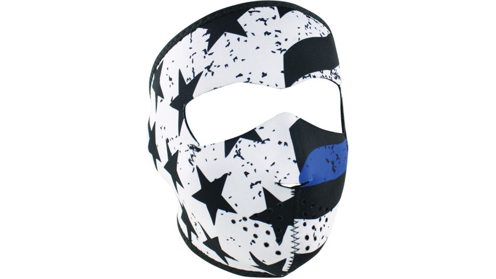Zan Headgear Full Mask, Neoprene, Thin Blue Line Full Mask, WNFM119