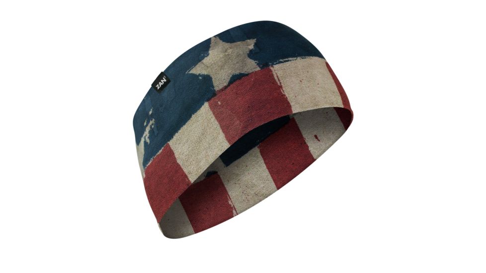 Zan Headgear Headband, Brushed Elastane, Patriot, HBL408