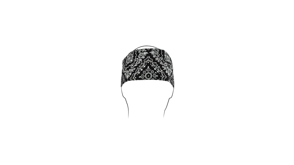 Zan Headgear Headband, Cotton, Highway Honey, Black Paisley, Rhines HHBV101