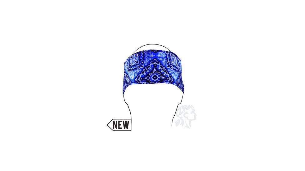 Zan Headgear Headband, Cotton, Navy Paisley HBV111