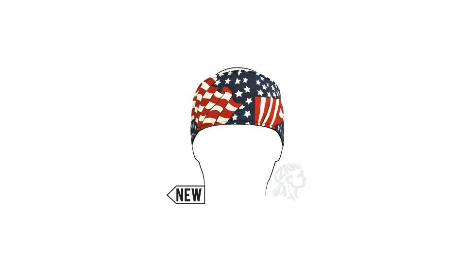 Zan Headgear Headband, Cotton, Wavy American Flag HBV265