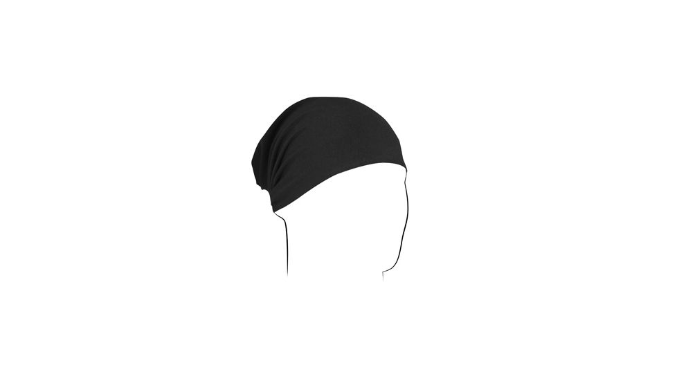 Zan Headgear Headwrap, Bamboo-Cotton, Black HBB114