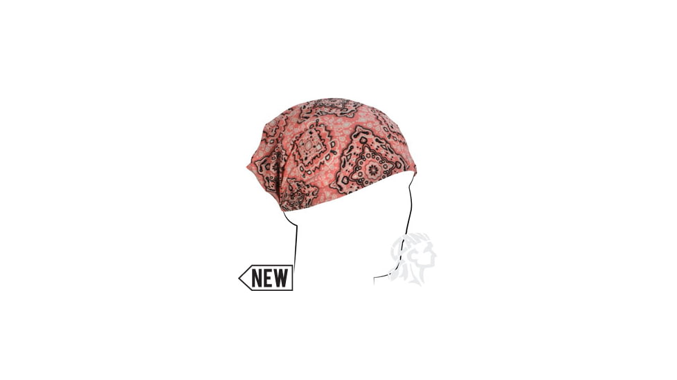 Zan Headgear Headwrap, Cotton, Pink Paisley HBW115