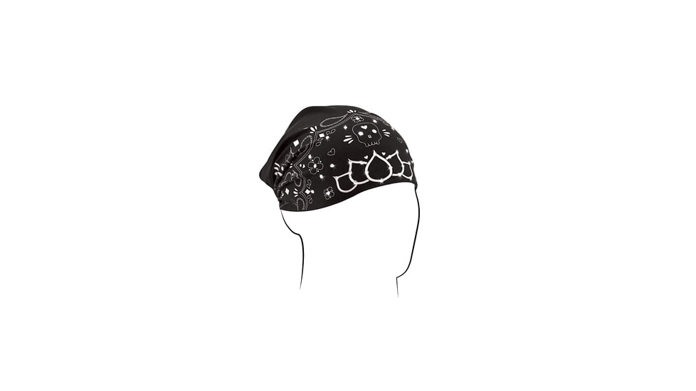 Headwrap, Highway Honey Cotton/Bamboo, Skull Paisley, One Size Fits Most