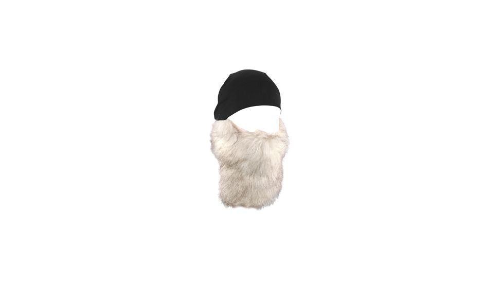 Zan Headgear Helmet Liner, Detachable White Beard, Black WHLB114