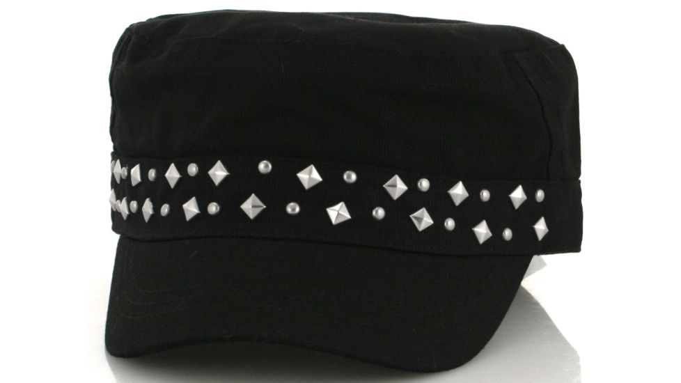 Zan Headgear Highway Honey Series Black Studded Cap CPHH01
