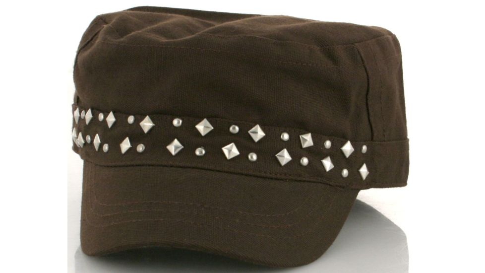Zan Headgear Highway Honey Series Brown Studded Cap CPHH02