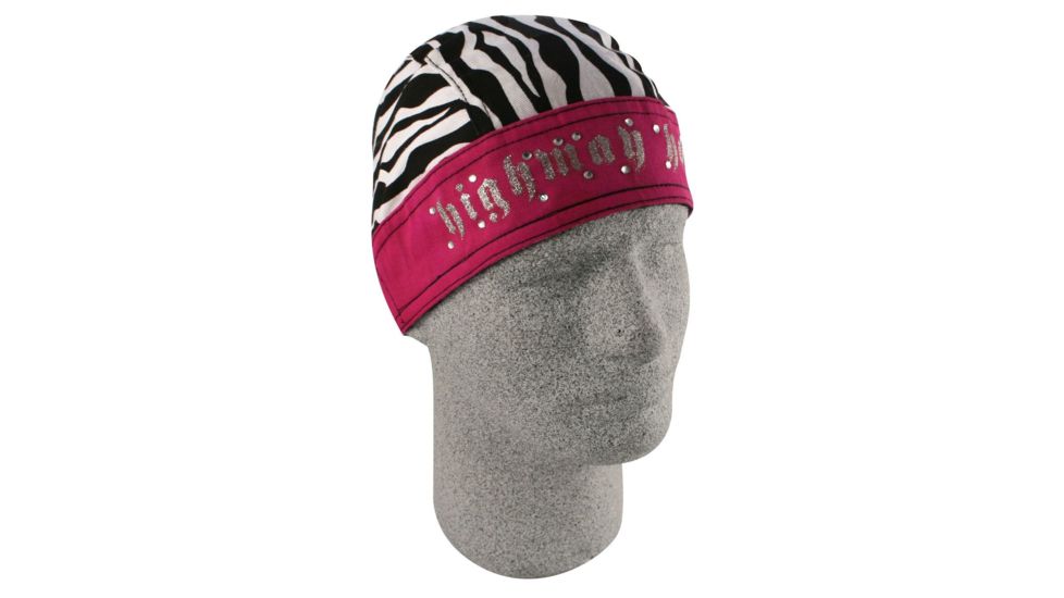 Zan Headgear Highway Honey Series Flydanna Zebra Skull ZHH13