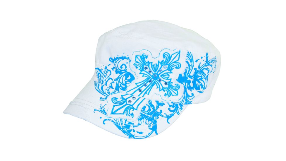 Zan Headgear Highway Honey White Gothic Cross Cap CPHH06