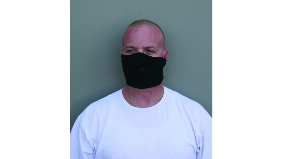 Zan Headgear Microfleece Half Face Mask Black WFMF114H